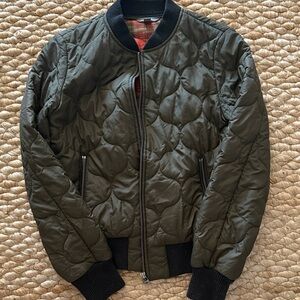 L.L. Bean Dark Green Quilted Bomber Jacket size XS